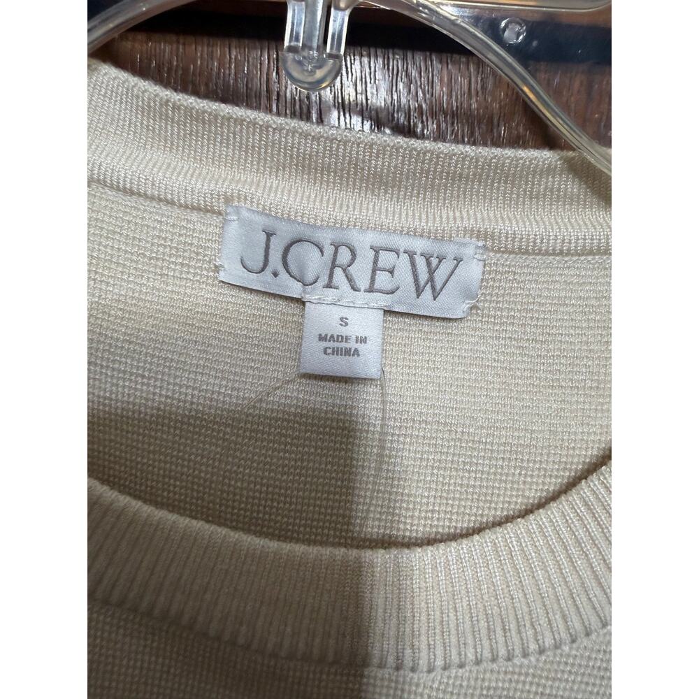 NWT J.Crew Sleeveless Sweater Tank Top Natural Ivory Crewneck Women's Small - Picture 2 of 5